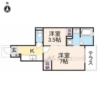 ヒーリング ヴィレッジ【101号室】の間取り