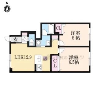 モントレー喜左衛門【103号室】の間取り