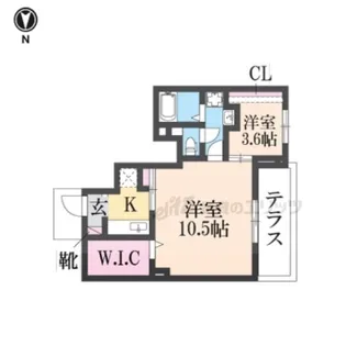 メゾン・アルバ【1階】の間取り