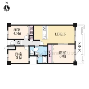 グランドパレス学園前【D215号室】の間取り