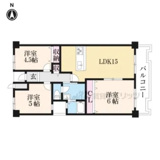 グランドパレス学園前【D213号室】の間取り