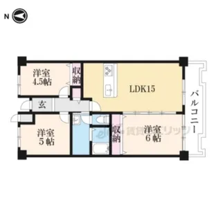 グランドパレス学園前【C130号室】の間取り