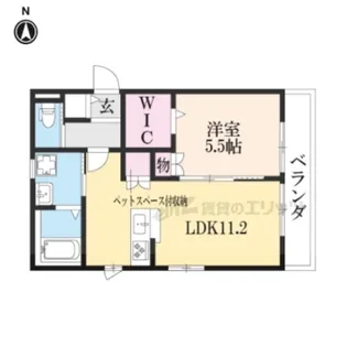 スカーレット【201号室】の間取り