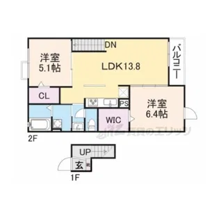 レジーナ倉梯【4階】の間取り
