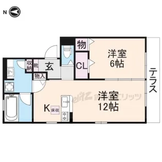 メルベーユ川崎B【1階】の間取り