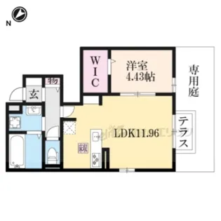 メゾンコンフォール【1階】の間取り