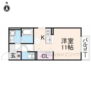 シャトレー彦根【2階】の間取り