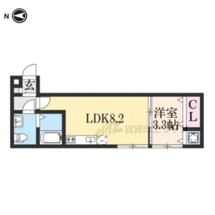 SJS下立売【103号室】の間取り