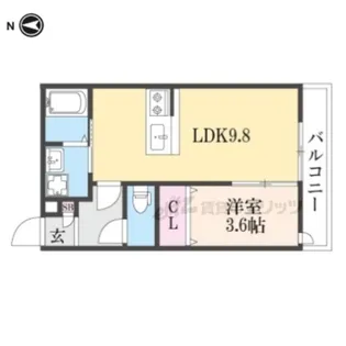 SJS下立売【206号室】の間取り