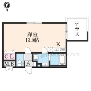 レクト伏見【102号室】の間取り