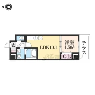 桂川サン・ライフ【1階】の間取り