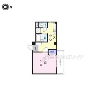 ジュネス東生駒【1階】の間取り