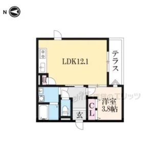 CHLORIS【101号室】の間取り