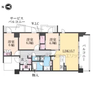 シエリア京都二条7階【709号室】の間取り