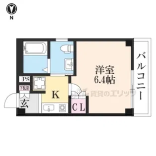 プリエコート東山七条【5号室】の間取り