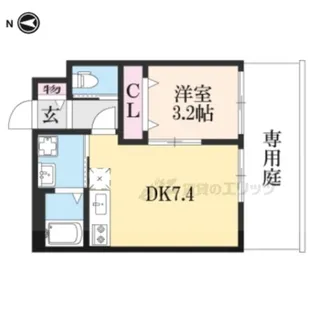 マレッタ京都天神川【1階】の間取り