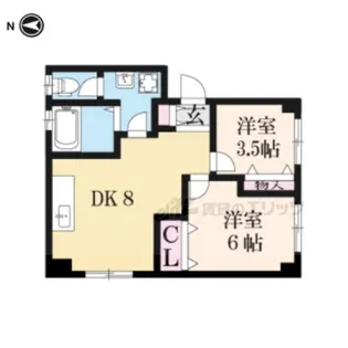 中澤マンション【302号室】の間取り