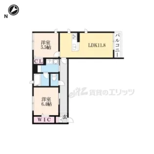 メゾンシュシュ【203号室】の間取り