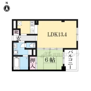 カネボウ琵琶湖アーバンプラザ【1213号室】の間取り