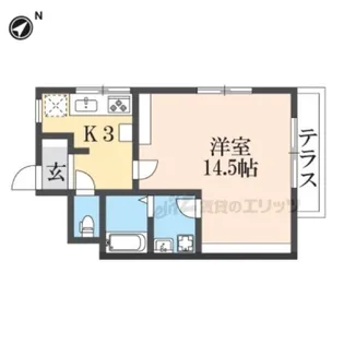 オルボス壱分【101号室】の間取り