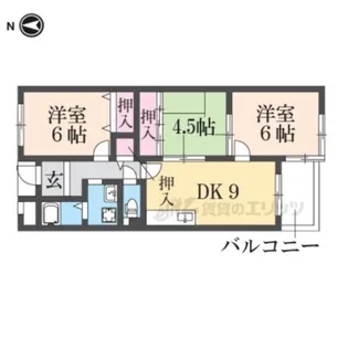 ライフコート萩の台【204号室】の間取り