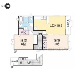 カルムコリーヌ【201号室】の間取り