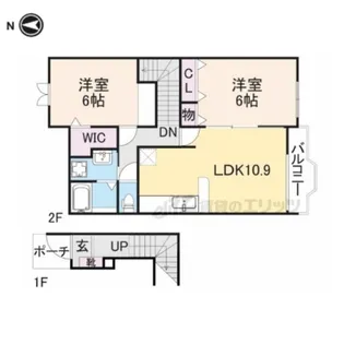 カルムコリーヌ【203号室】の間取り