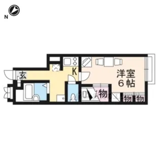 レオパレス寧楽【101号室】の間取り