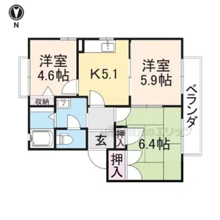 デゼージョ【201号室】の間取り