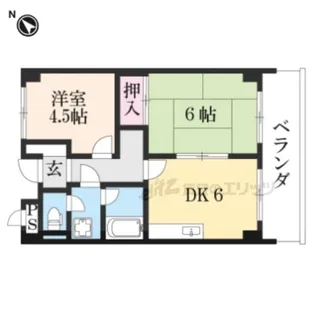 メゾン グリーンビュー【1階】の間取り