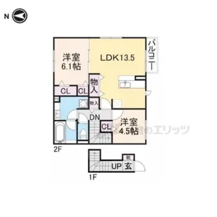 ソシア A【2階】の間取り