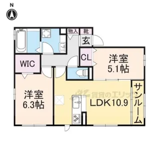 saint-fleur【2階】の間取り