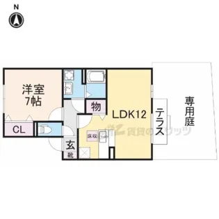 フォンティーヌ【1階】の間取り