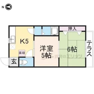 コーポ平方湖岸【103号室】の間取り