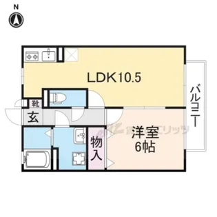 コンフォート・中谷【2階】の間取り