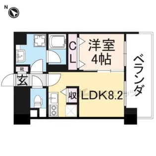 ベロフィオーレ宮之阪【1階】の間取り