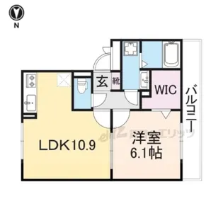 リビングタウン天理A棟【3階】の間取り