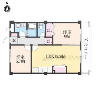 アメニティ前栽2号館【3階】の間取り