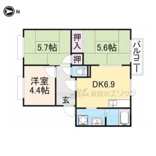 エピーメロン【C201号室】の間取り