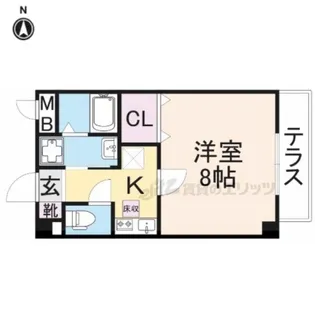 アムール パティオ【203号室】の間取り