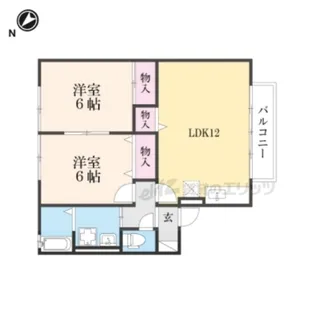ウエストヴィレッジA【2階】の間取り