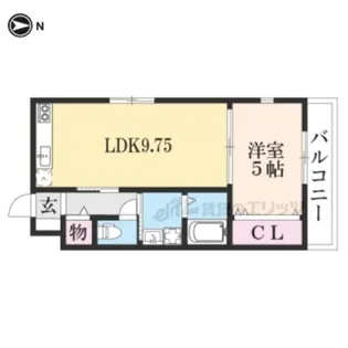 シエルグランデ招堤元町?【1階】の間取り