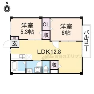 パークヒル光明【203号室】の間取り