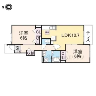 ラフィーネ【1階】の間取り