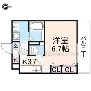 クレアール郡山?【2階】の間取り