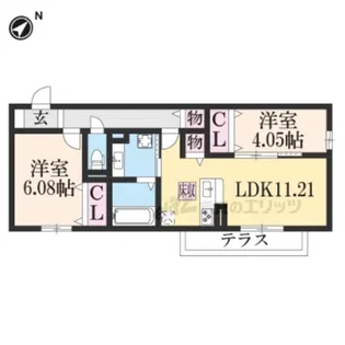 ソラーレ善【1階】の間取り