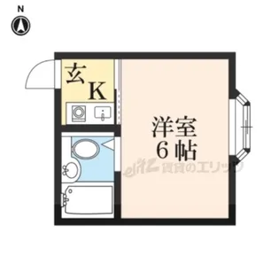 エスティライフあやめ池【B8号室】の間取り