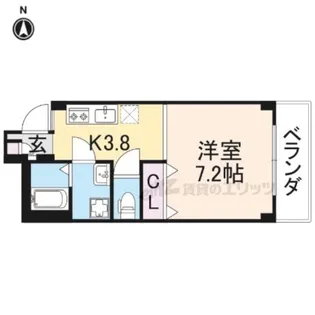 三栗三熊ハイツ【3階】の間取り