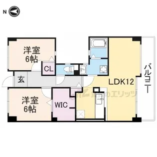 リシャールコート【2階】の間取り