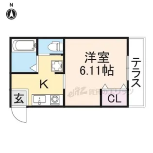 ルミエル御殿山【1階】の間取り
